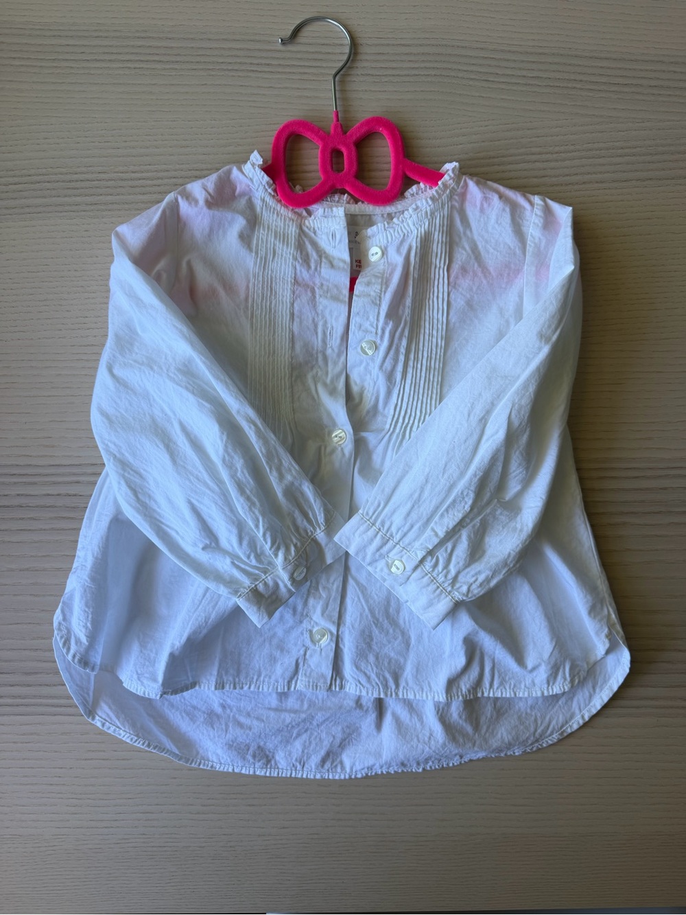 ZARA Kids Girls White Pleated Boho Blouse Top Size 3-4T